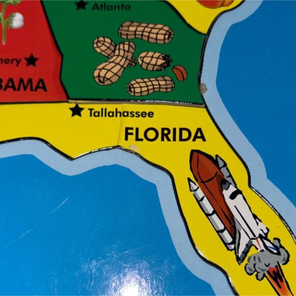 Melissa & Doug USA Extra Large Floor Puzzle 51 Pieces-Agesd 6+-GUC - Picture 3 of 7